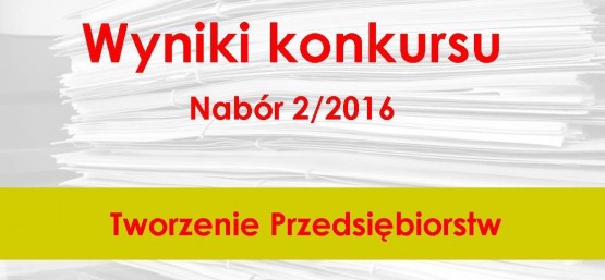 Wyniki konkursu - nabór 2/2016