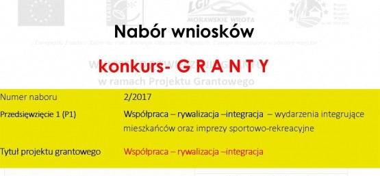 Nabór wniosków na GRANTY
