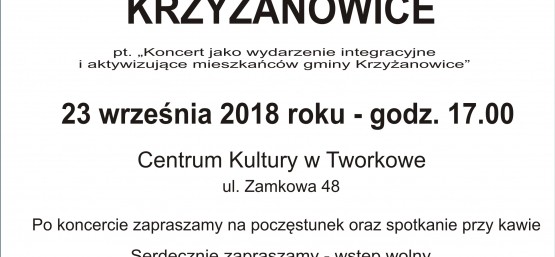 Koncert Orkiestry Dętej Gminy Krzyżanowice