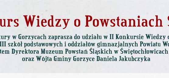 II KONKURS WIEDZY O POWSTANIACH ŚLĄSKICH