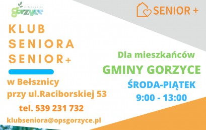 KLUB SENIORA  ZAPRASZA NA ZAJĘCIA