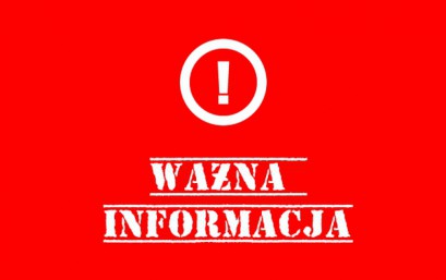 INFORMACJA O CHWILOWYM ZAMKNIĘCIU BIURA